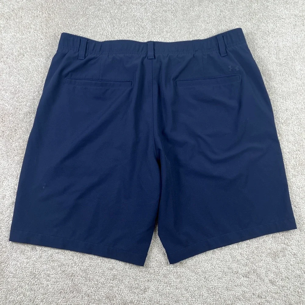 Under Armour Match‎ Play Mens 38 Golf Shorts Navy Blue Performance Stretch